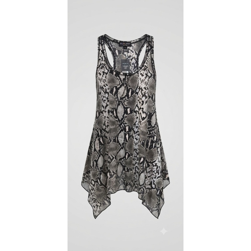 Y2K/90s Rock Hanna Jones Couture Snakeskin Print Tank Sharkbite dress size M